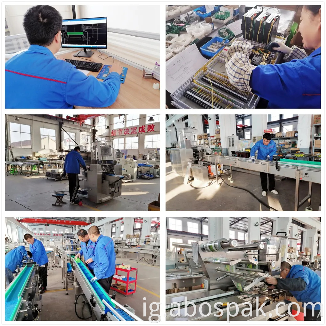 Nri oyi kpọnwụrụ akpọnwụ nwere pallet tray akpaaka igbe ngagharị Gusset labeling sealing packing wrapping machinery.